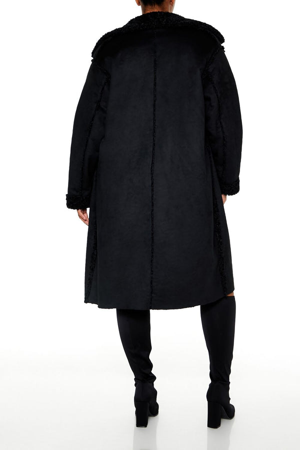 Forever 21 Faux Shearling & Suede Coat