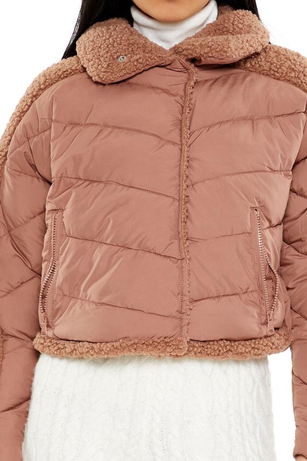 Forever 21 Faux Shearling-Trim Puffer Jacket