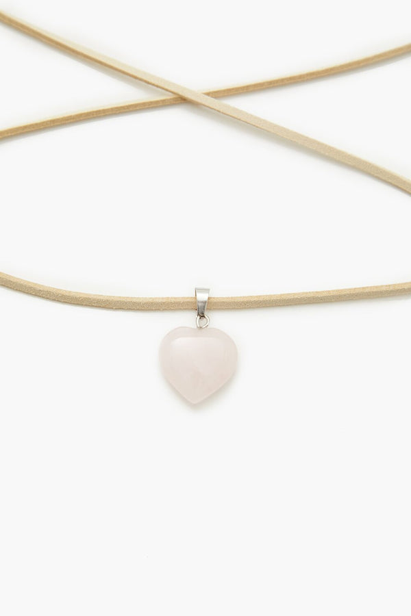 Forever 21 Faux Stone Heart Choker Necklace