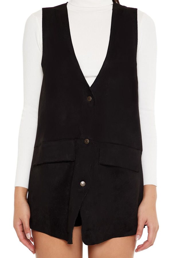 Forever 21 Faux Suede Longline Vest