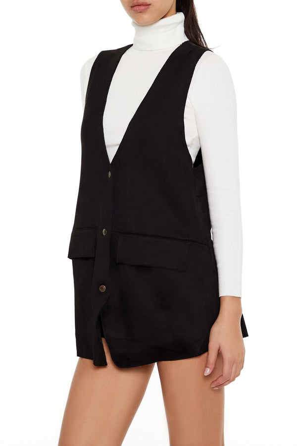 Forever 21 Faux Suede Longline Vest