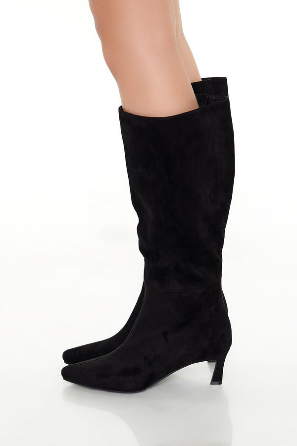 Forever 21 Faux Suede Pointed-Toe Boots