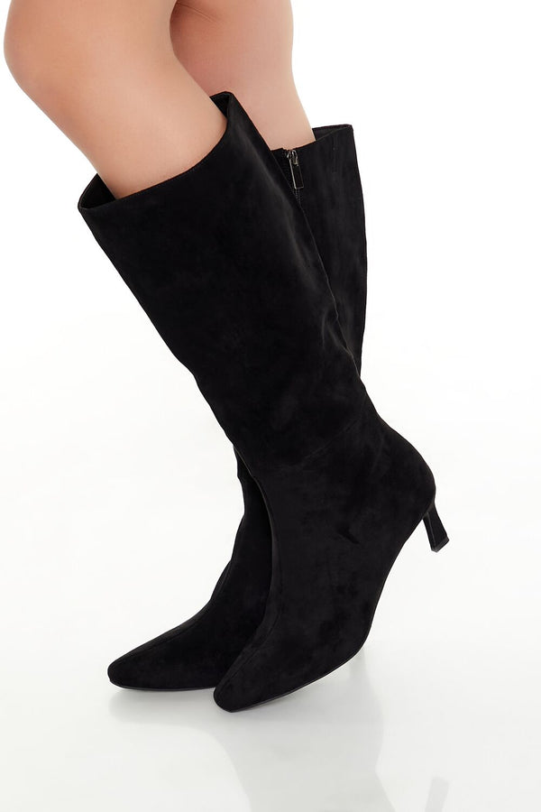 forever 21 Faux Suede Pointed-Toe Boots