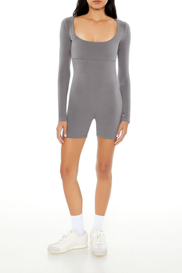 Forever 21 Fitted Long-Sleeve Romper