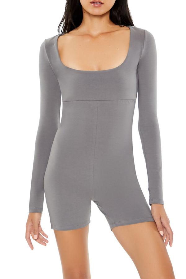 forever 21 Fitted Long-Sleeve Romper