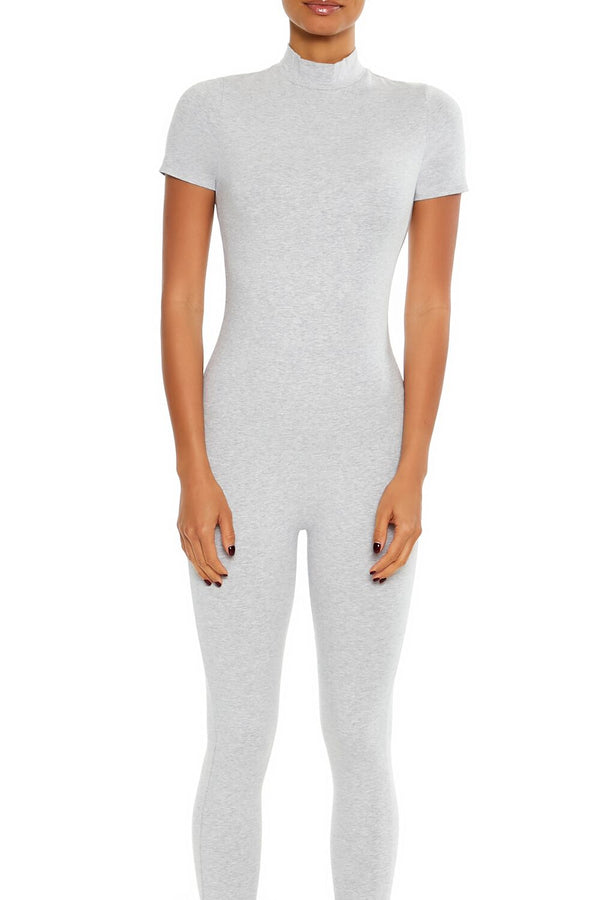 Forever 21 Fitted Mock Neck Jumpsuit