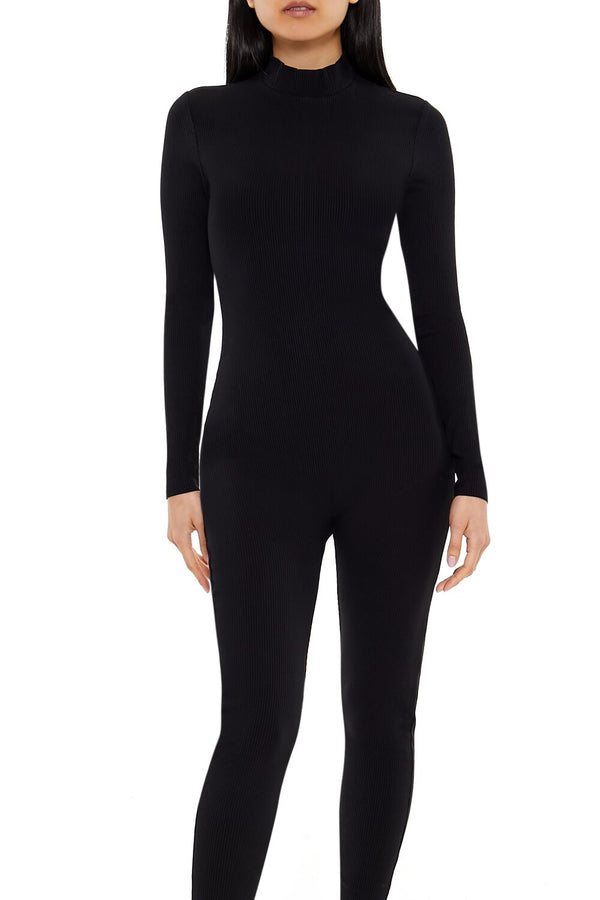 Forever 21 Fitted Mock Neck Jumpsuit
