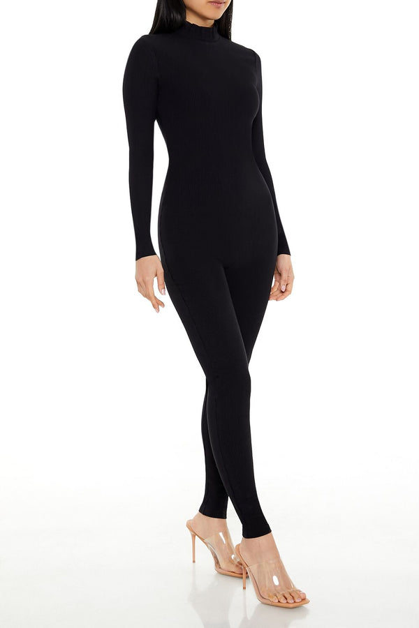 Forever 21 Fitted Mock Neck Jumpsuit