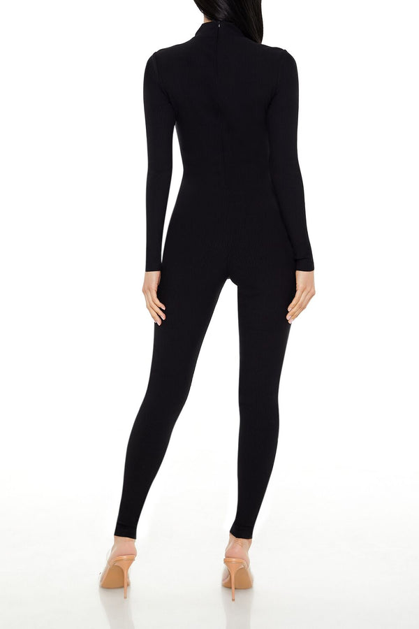Forever 21 Fitted Mock Neck Jumpsuit