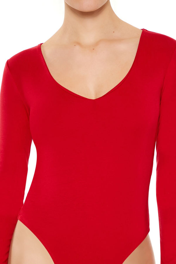 Forever 21 Fitted V-Neck Bodysuit