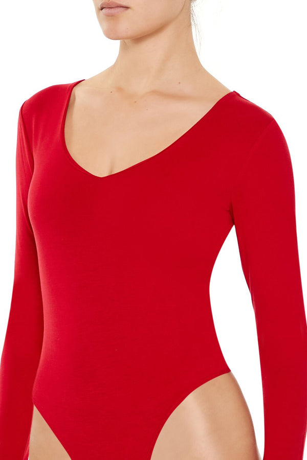 Forever 21 Fitted V-Neck Bodysuit