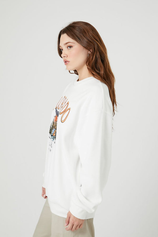 Forever 21 Fleece Colorado Graphic Pullover