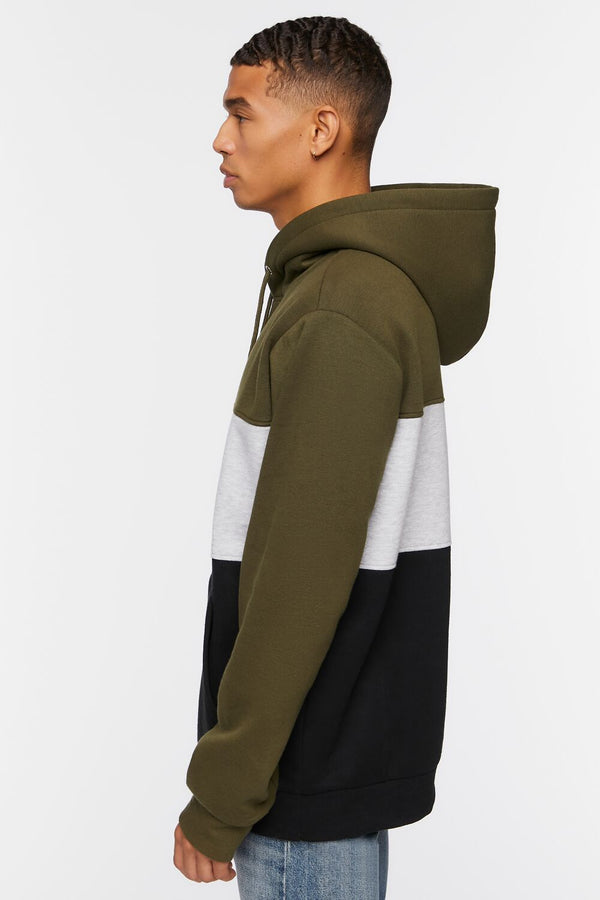 Forever 21 Fleece Colorblock Hoodie