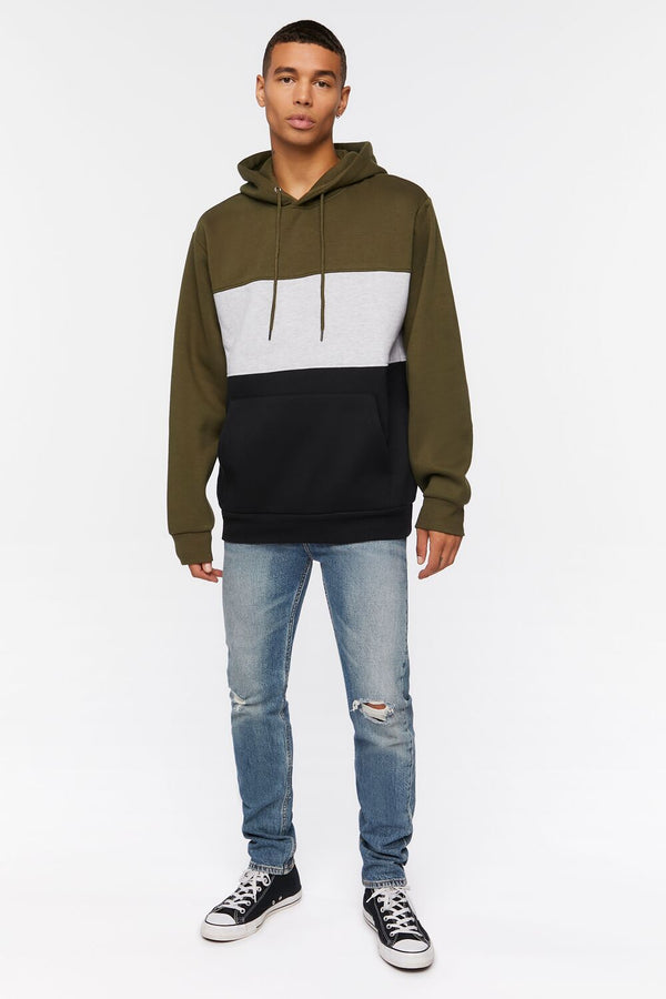 Forever 21 Fleece Colorblock Hoodie