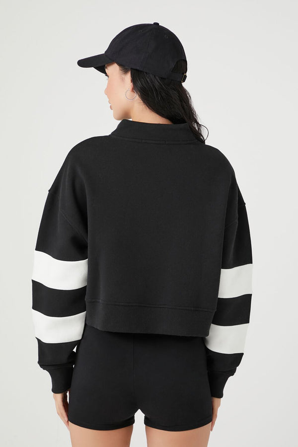 Forever 21 Fleece NYC Striped Graphic Pullover