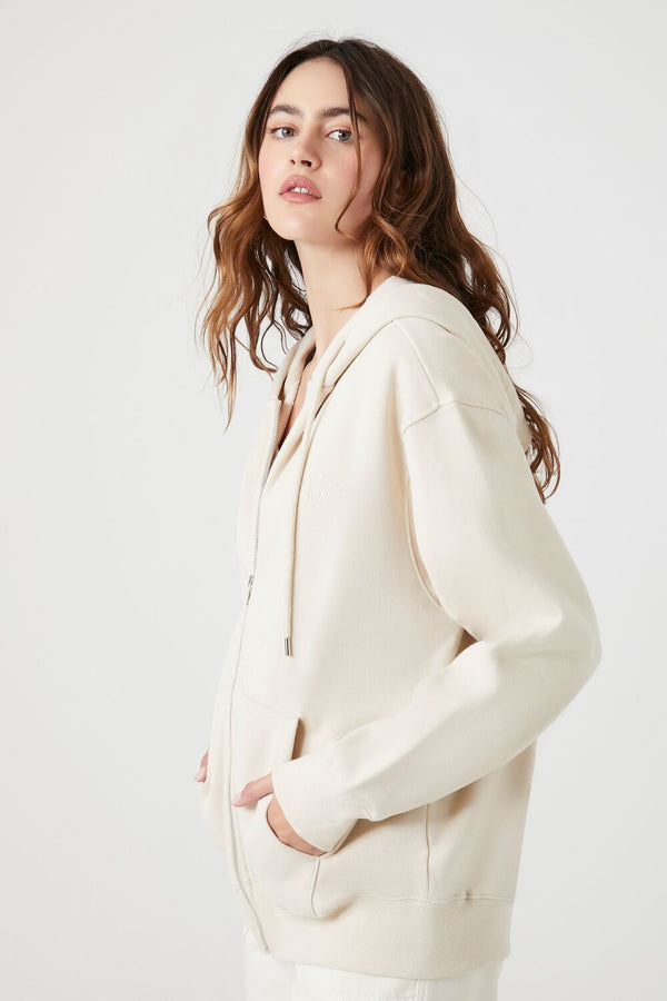 Forever 21 Fleece Zip-Up Hoodie