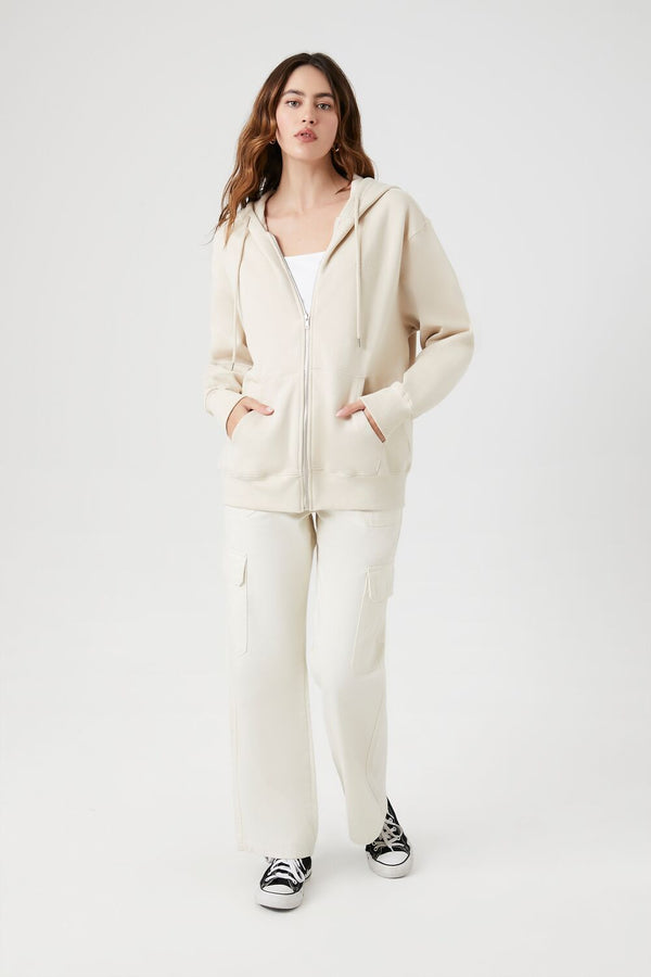 Forever 21 Fleece Zip-Up Hoodie