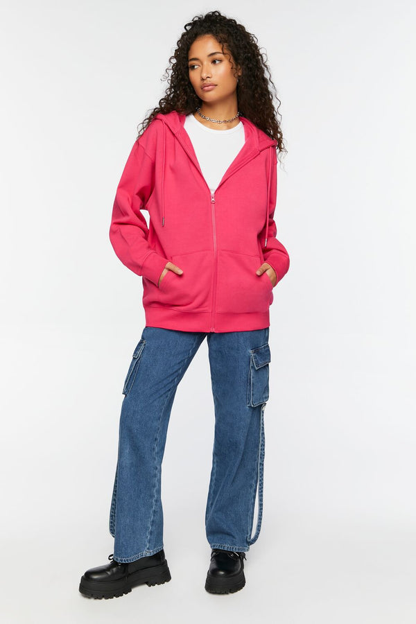 Forever 21 Fleece Zip-Up Hoodie
