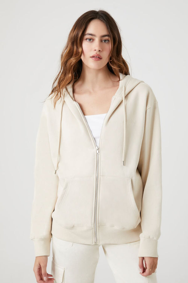 forever 21 Fleece Zip-Up Hoodie