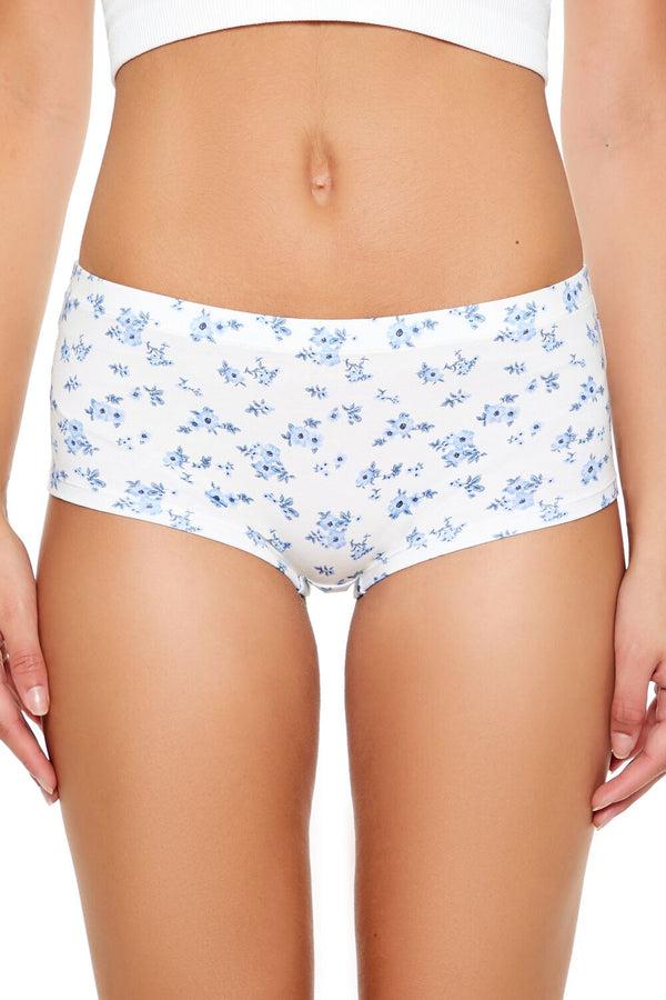 Forever 21 Floral Cotton-Blend Shortie Panties