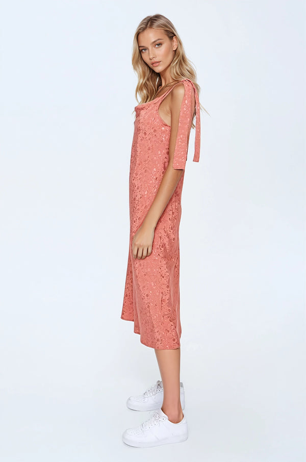 Forever 21 Floral Cowl Neck Midi Dress