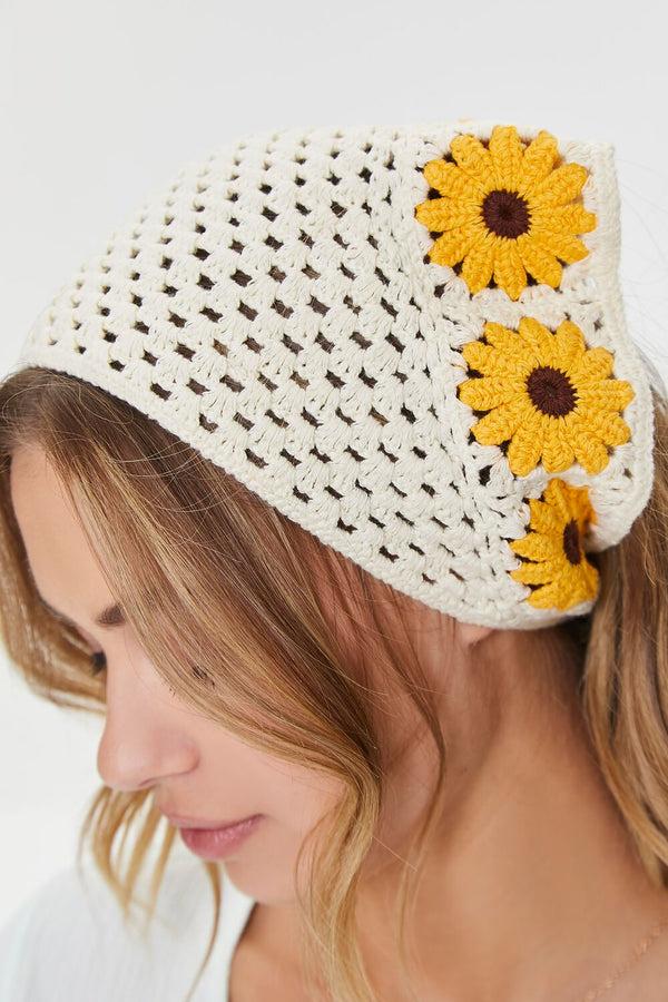 Forever 21 Floral Crochet Headwrap