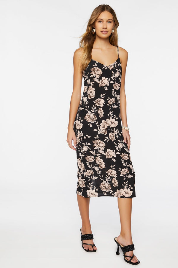 forever 21 Floral Print Cami Midi Dress