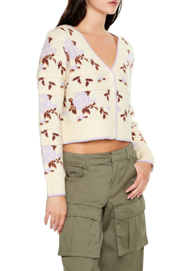 Forever 21 Floral Print Cardigan Sweater