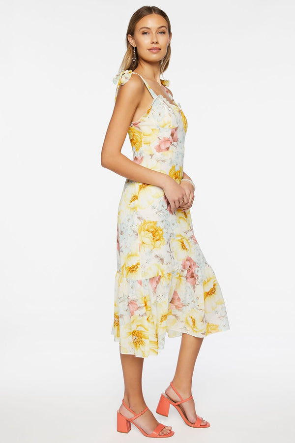 Forever 21 Floral Print Midi Dress