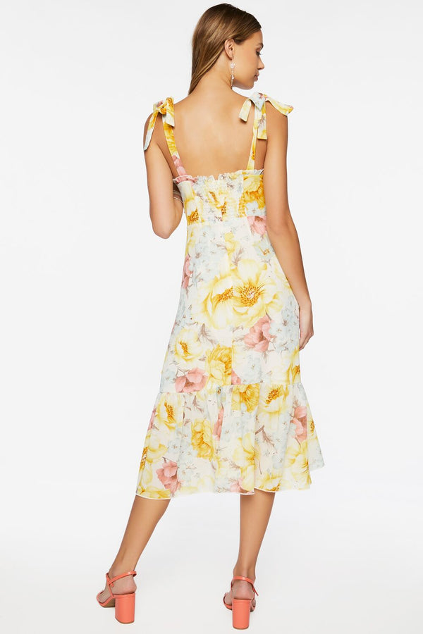 Forever 21 Floral Print Midi Dress