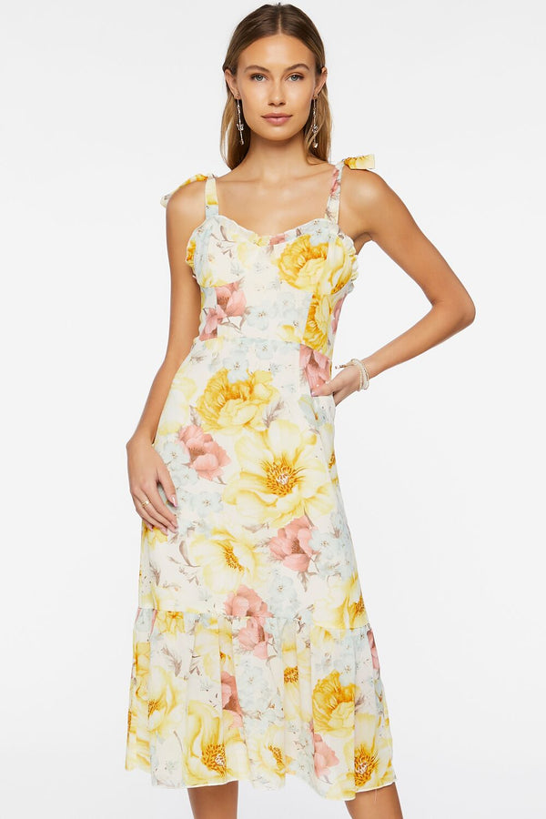 Forever 21 Floral Print Midi Dress