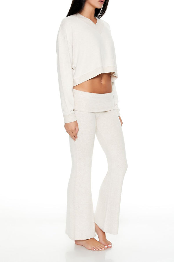 Forever 21 Foldover Flare Pajama Pants