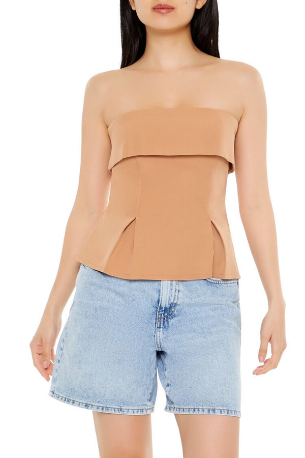 forever 21 Foldover Strapless Top