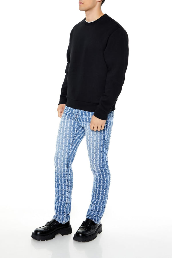 Forever 21 Frayed Slim-Fit Mid-Rise Jeans