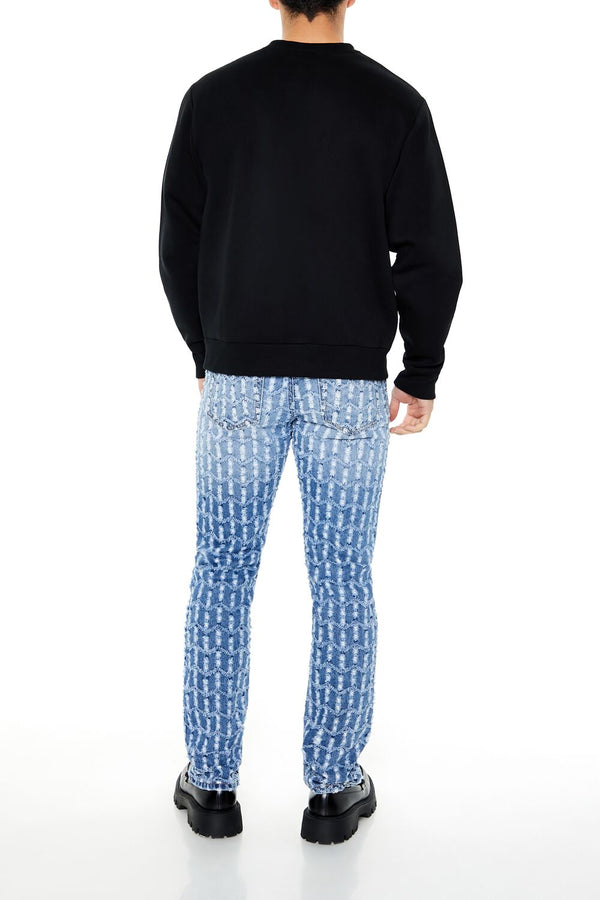 Forever 21 Frayed Slim-Fit Mid-Rise Jeans