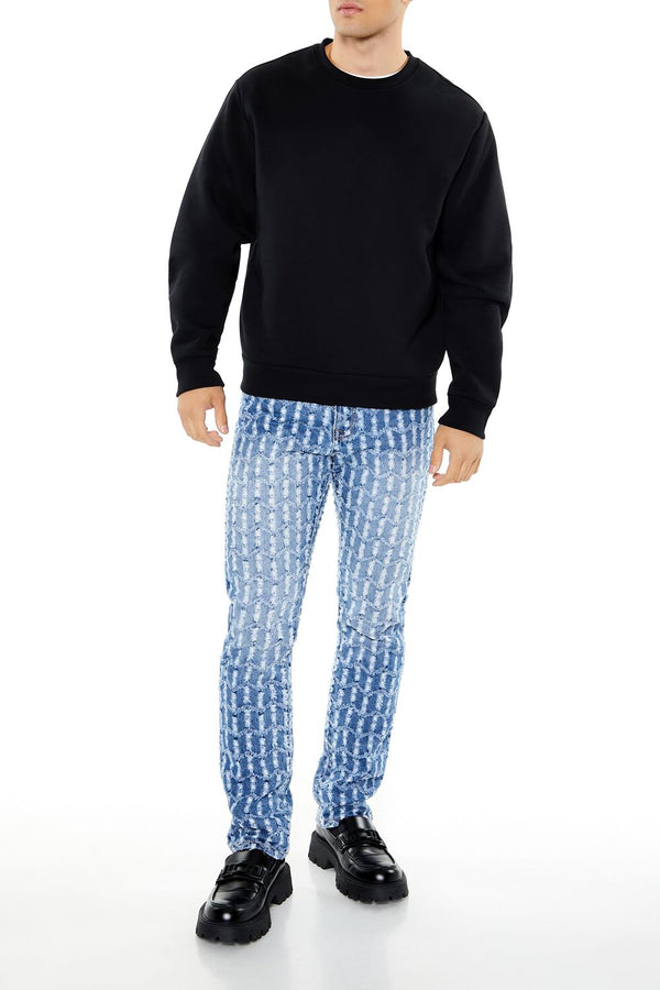 forever 21 Frayed Slim-Fit Mid-Rise Jeans