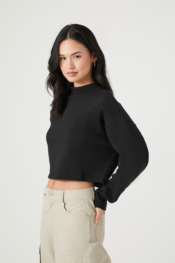 Forever 21 French Terry Cropped Pullover