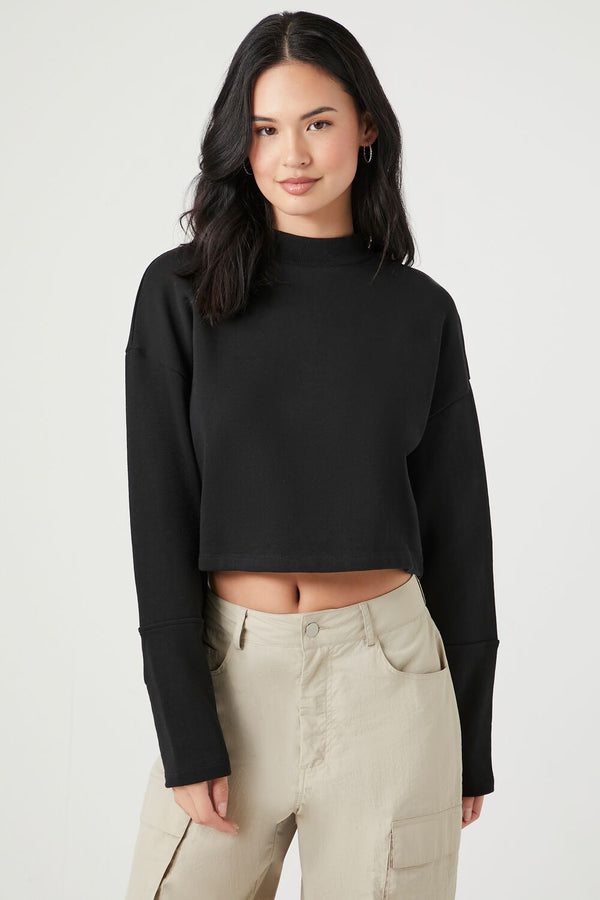 forever 21 French Terry Cropped Pullover