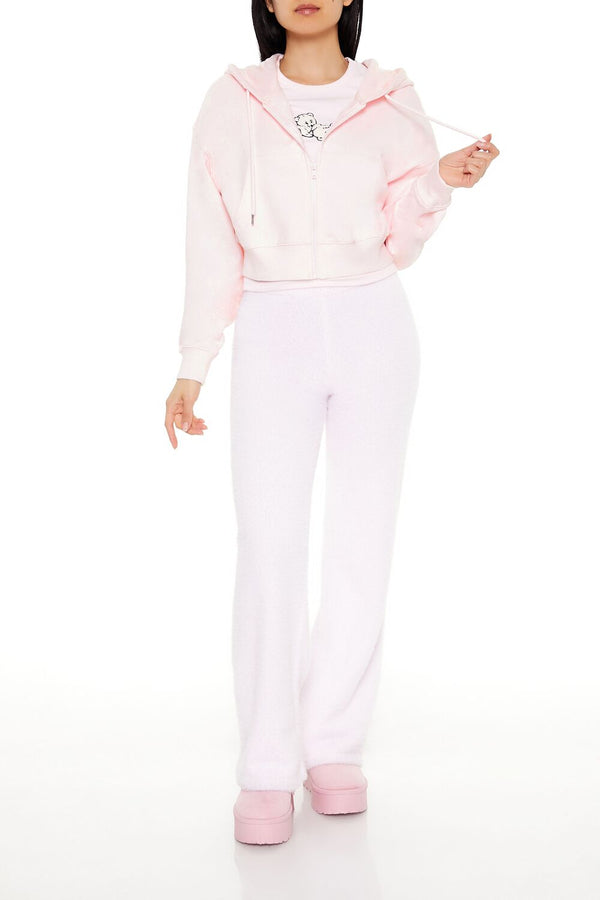 Forever 21 French Terry Cropped Zip-Up Hoodie