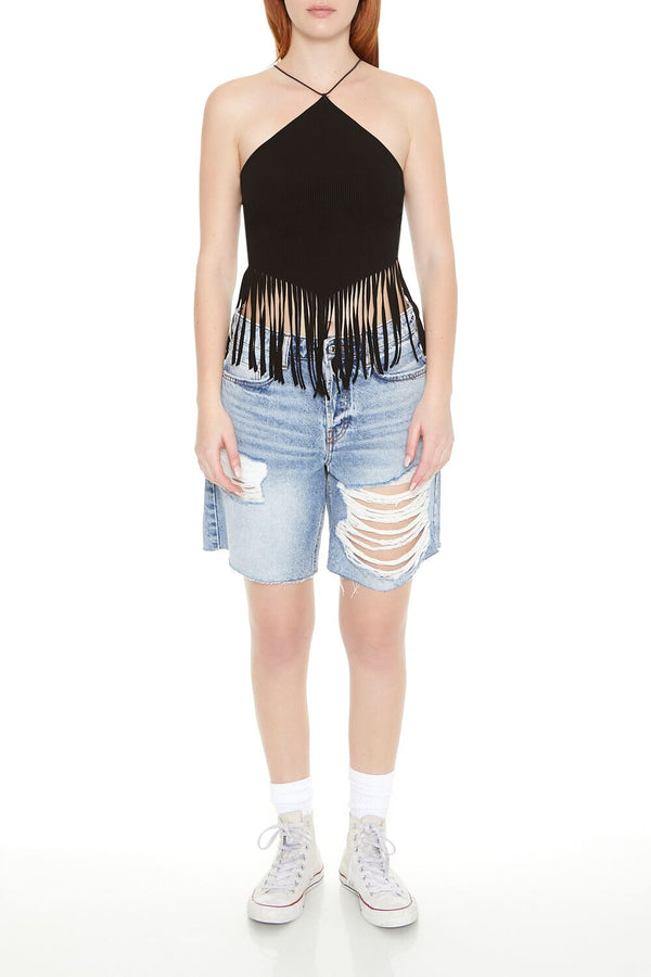 Forever 21 Fringe Cropped Cami
