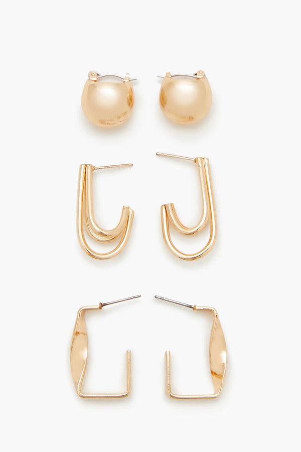 forever 21 Geo Hoop Earring Set