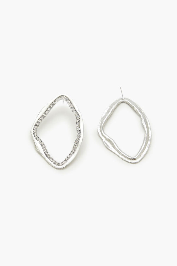 Forever 21 Geo Rhinestone Drop Earrings