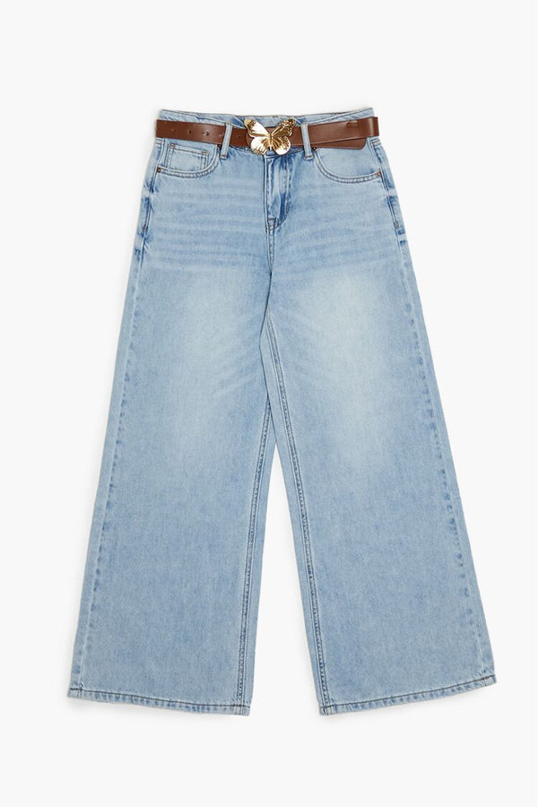 forever 21 Girls Butterfly Belted Jeans (Kids)