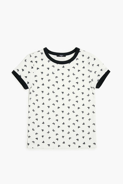 forever 21 Girls Butterfly Ringer Tee (Kids)