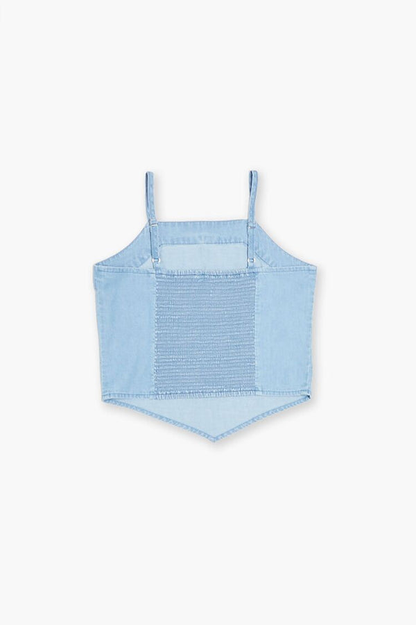 Forever 21 Girls Chambray V-Hem Cami (Kids)