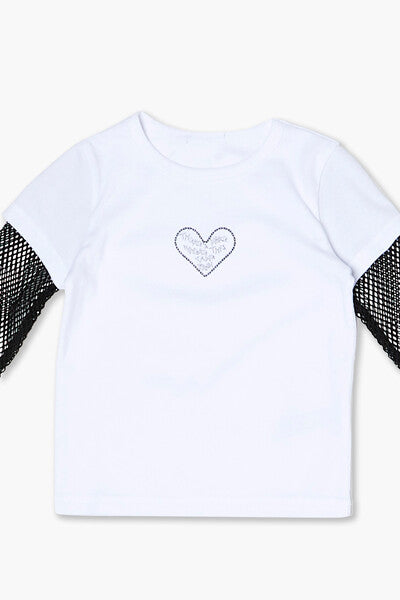 Forever 21 Girls Heart Graphic Combo Tee (Kids)