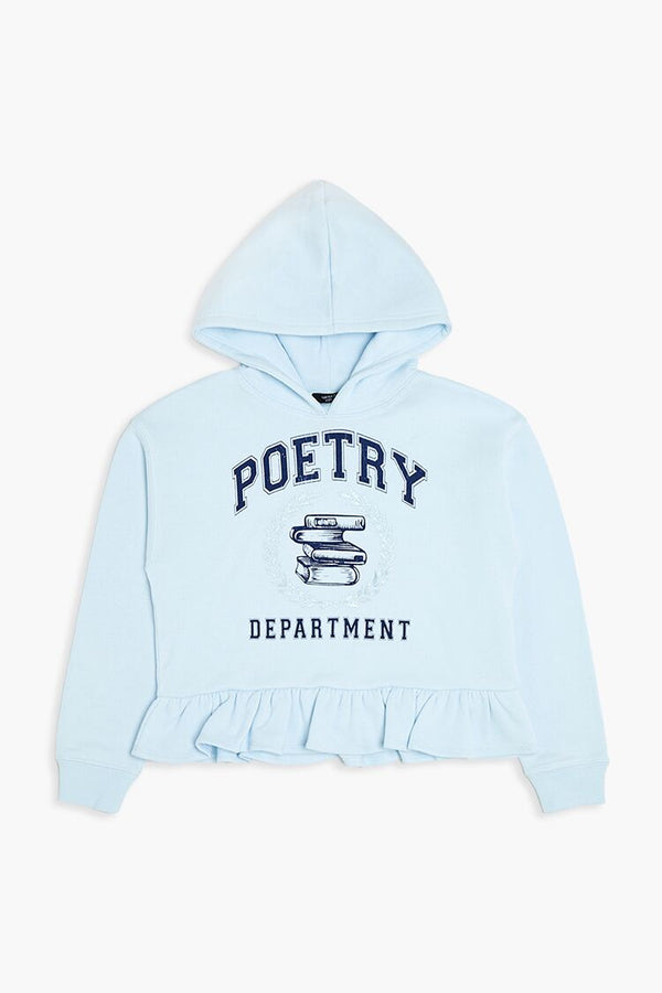 forever 21 Girls Poetry Graphic Hoodie (Kids)