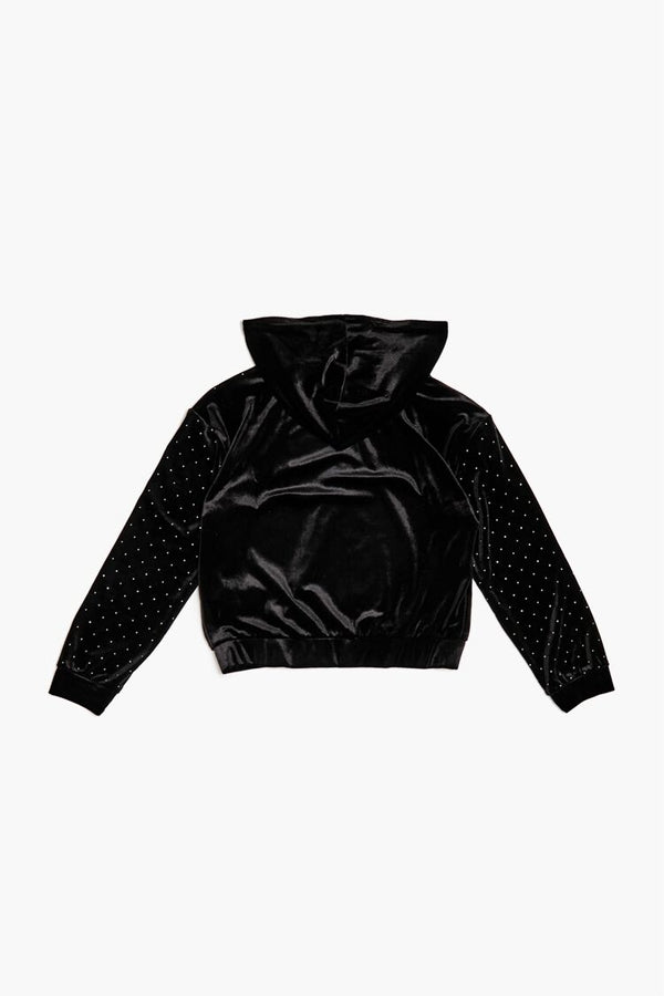 Forever 21 Girls Rhinestone Zip-Up Hoodie (Kids)