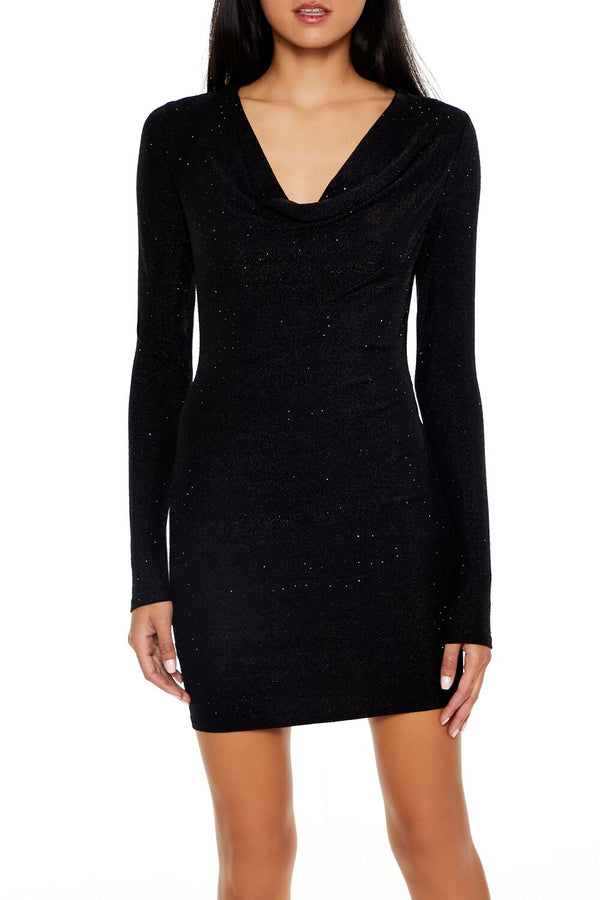 Forever 21 Glitter Cowl Bodycon Mini Dress