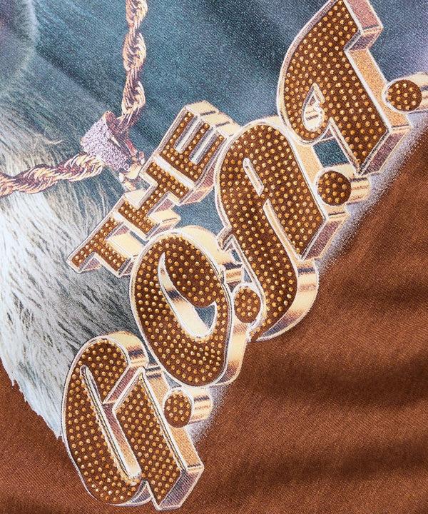 Forever 21 Goat Rhinestone Short Sleeve Tee - Brown
